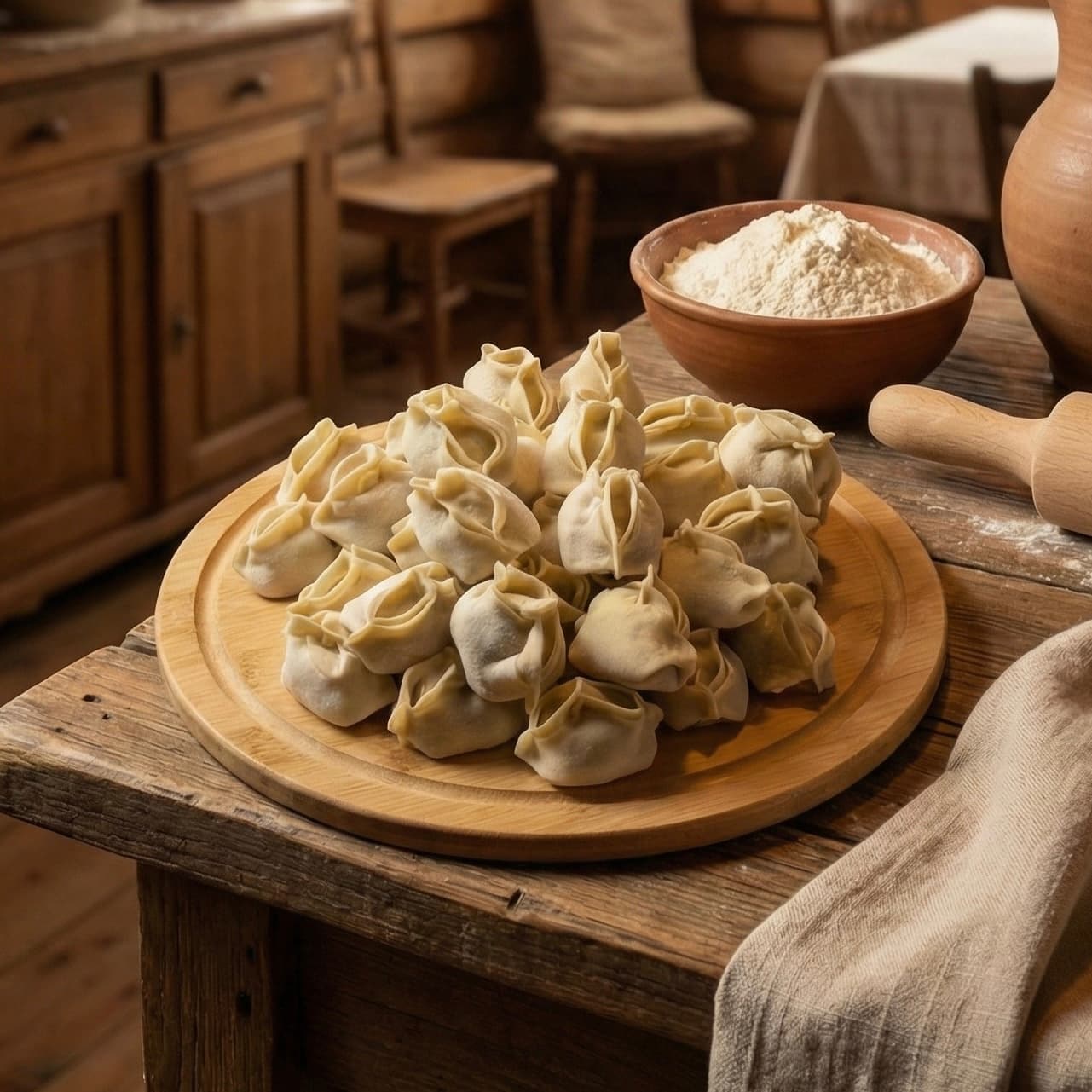 Diknus — geleneksel el yapımı mantı